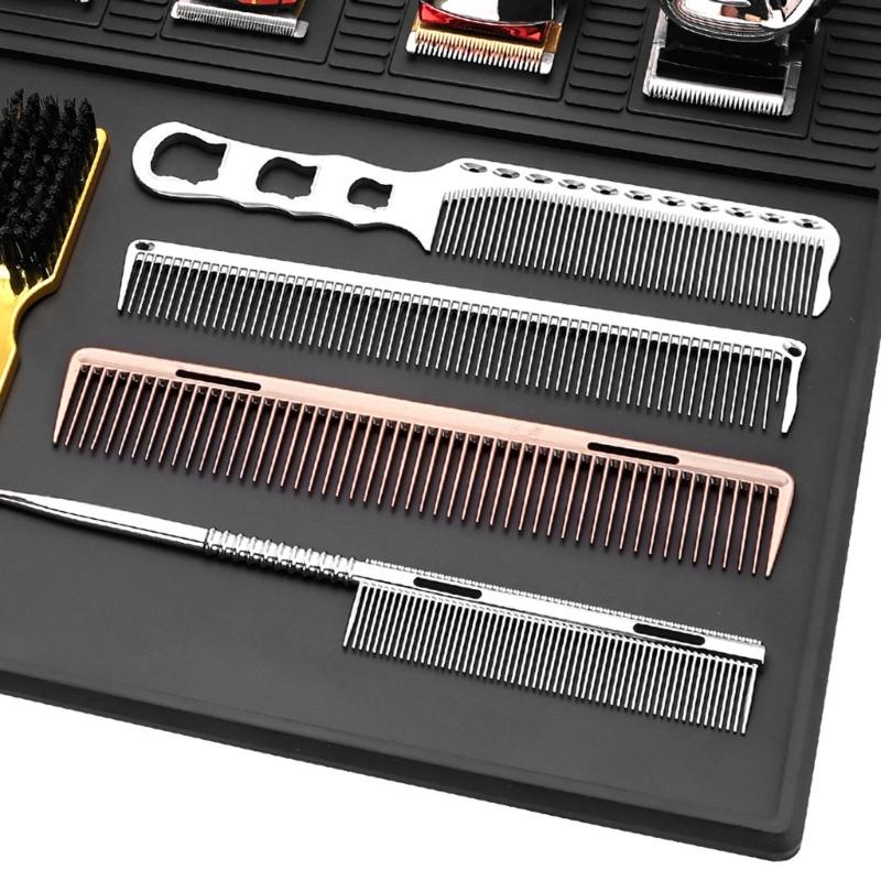 Waterproof Silicone Hairdressing Mat With 6Magnets AntiSlip Surfaces Grooming Tool Holder Pad For Salon Professional