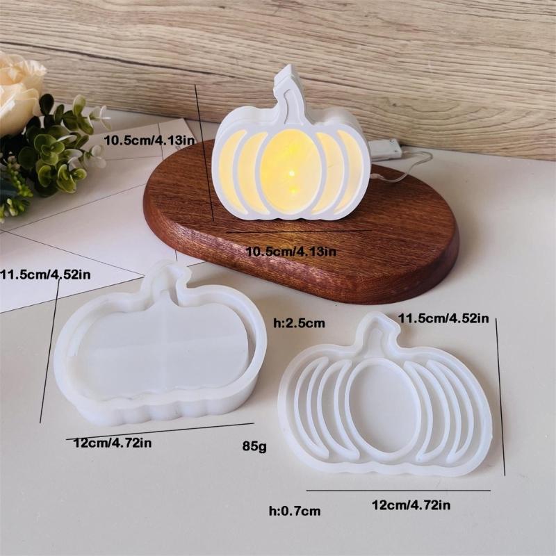 Hollowed Pumpkins Silicone Candle Mold For Making Candle Halloween Decoration Easy Demolding Silicone Mold Baking Tool