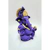 Beautiful Terracotta Ganesha In Violet - A Festive and Auspicious Addition To Your Home or Car