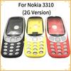 Carcaça Completa Para Nokia 3310 (Versão 2G) Estrutura Frontal + Capa Traseira Carcaça Com Teclado Inglês