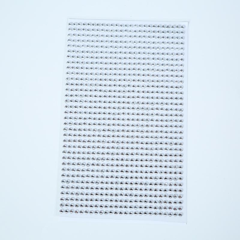 3mm bunte Kristall-Acryl-Diamant-Aufkleber für Gesicht, Auto und Kinderbasteln