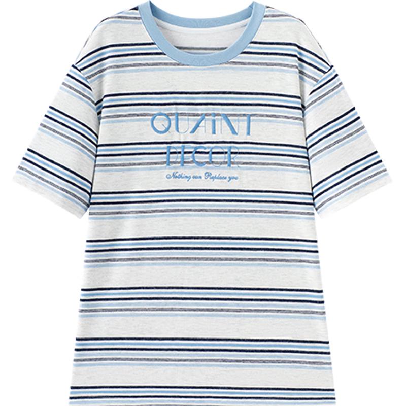 EICHITOO Women s Striped Short Sleeve T-shirt S