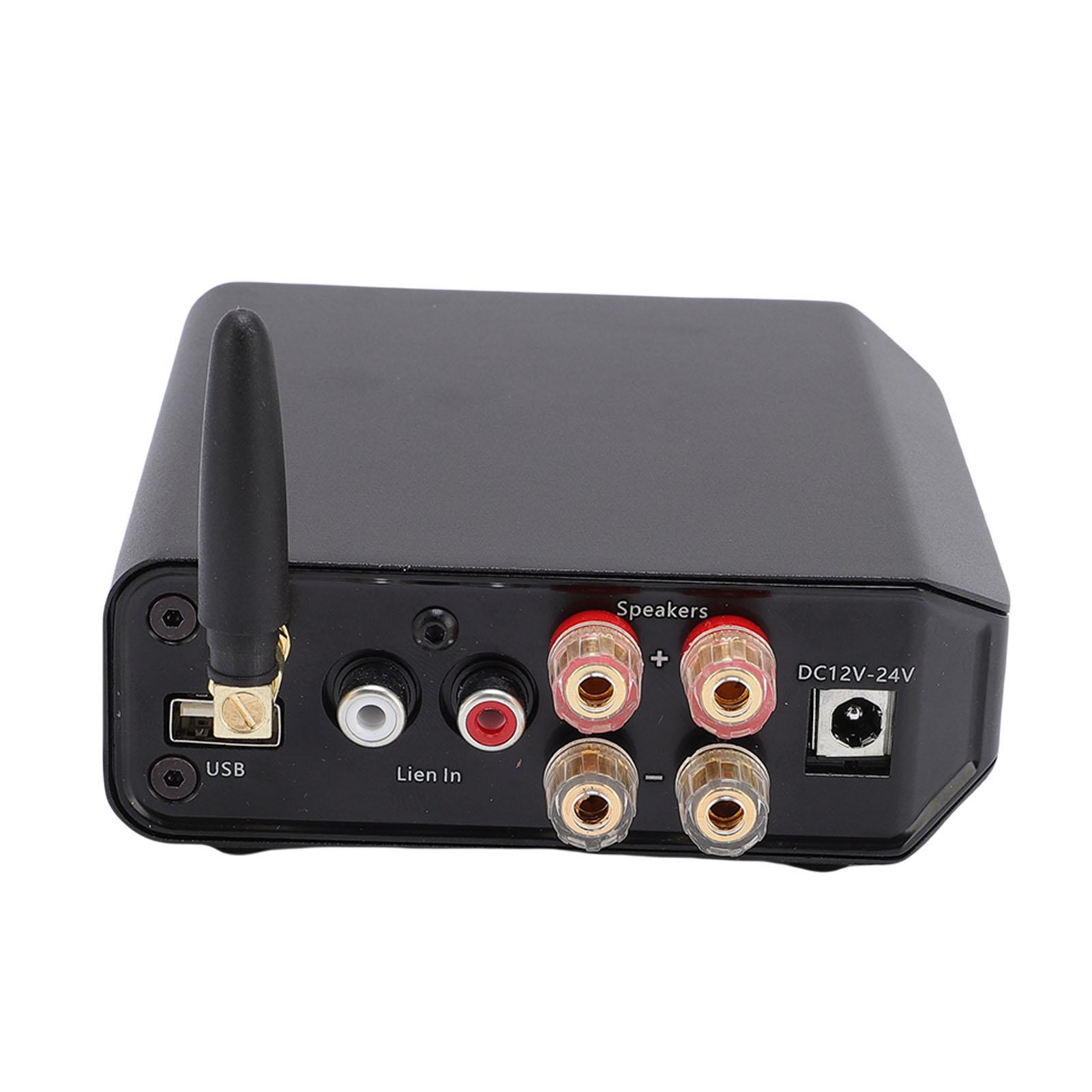 

Стереоусилитель Bluetooth 5.4 USB AUX Вход 2 канала 50 Вт x 2 Hi-Fi усилитель для MP3 WAV WMA APE FLAC Вилка США EU Plug