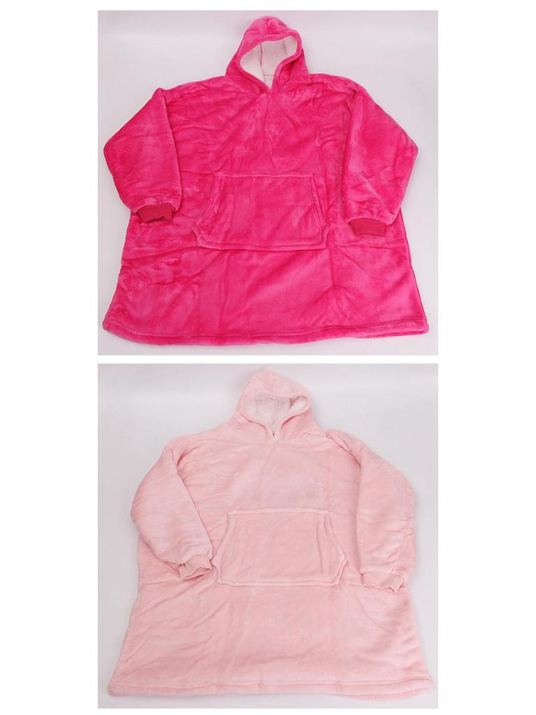 Unisex Hooded Fleece Blanket Pullover for Outdoor Warmth and Cold Protection