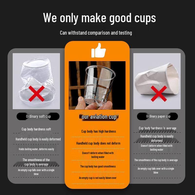 Einweg-Hartplastik-Aviation-Becher