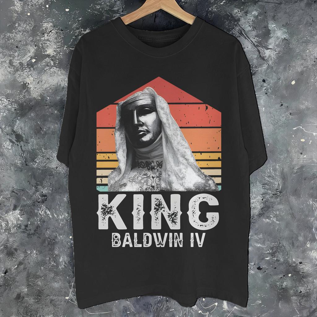 Re Baldovino IV Ascendente Abbigliamento Magliette Unisex Cotone Maglietta Stampa Maglietta Abbigliamento