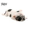 Realistic Animal Model Simulated Sleeping Dog Model, Lying French Bulldog Figurine, Mini Puppy Home Decor PVC Educational Toy for Toddlers Boys Girls