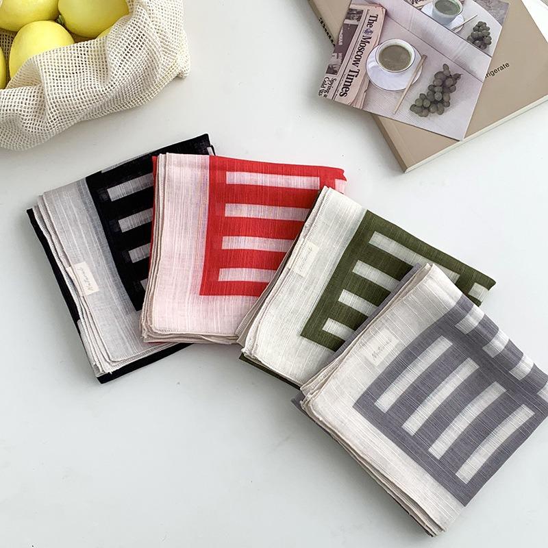 Silk scarf neck small square scarf spring and summer new floral polka dot small scarf literary headscarf headband bag strap