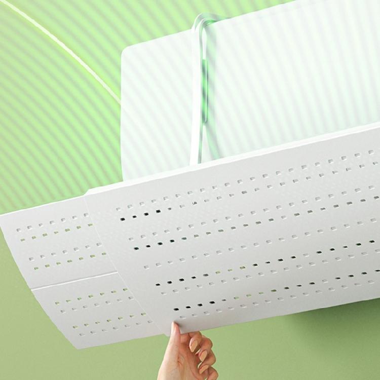 Adjustable Air Conditioning Deflector 16.5x52cm Anti-Direct Blowing Outlet Baffle Plastic Texture for Wall Mounted Units