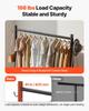 Clothes Rack, Rolling Clothing Garment Rack with Hanging Rod and Side Hooks, 90 kg Load Capacity, Heavy Duty Carbon Steel Clothing Racks with Wheels,