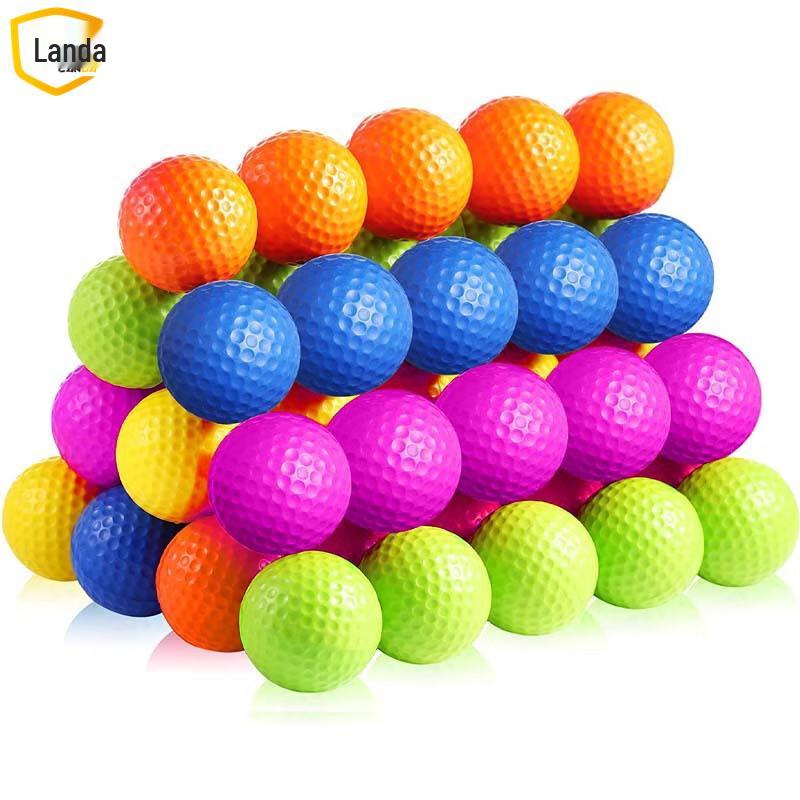 Landa Golf Indoor Solid Sponge Practice Balls - 50 Mixed Colors