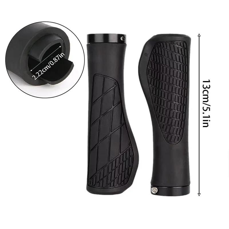1pair Bicycle Handlebar Grip Rubber Bike HandleBar Cover Anti-Slip Shock Absorbing Lockable MTB Cuffs Cycling Accessories