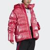 Adidas Originals Trefoil Os Daunen-Pufferjacke Lässig Locker Mit Kapuze Brot-Daunenjacke Winter Damenjacke Energy-Pink GD2519