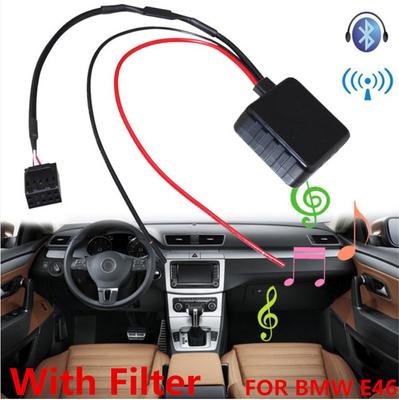 Car Bluetooth Module for BMW E39 E46 E53 3 Series Business CD SA 661/650 Radio Stereo Aux Cable Adapter  With Filter