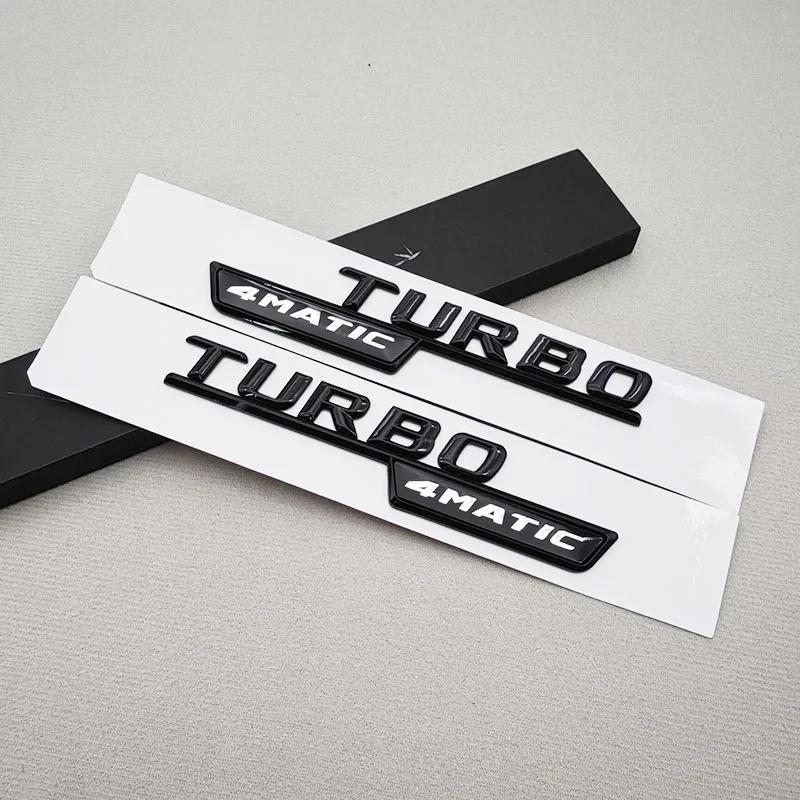 

2pcs 3D ABS TURBO 4MATIC Car Letters Side Fender Trim Badge Emblem Sticker For Mercedes Benz AMG A45 A35 X247 W117 Accessories