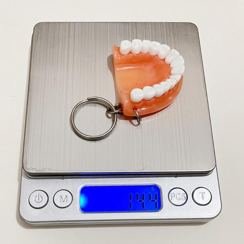 Fashion Tooth Keychain Resin Tooth Model Shape Keychain Unique Pendant Hanging Ornament Keyrings Gifts for Men Women