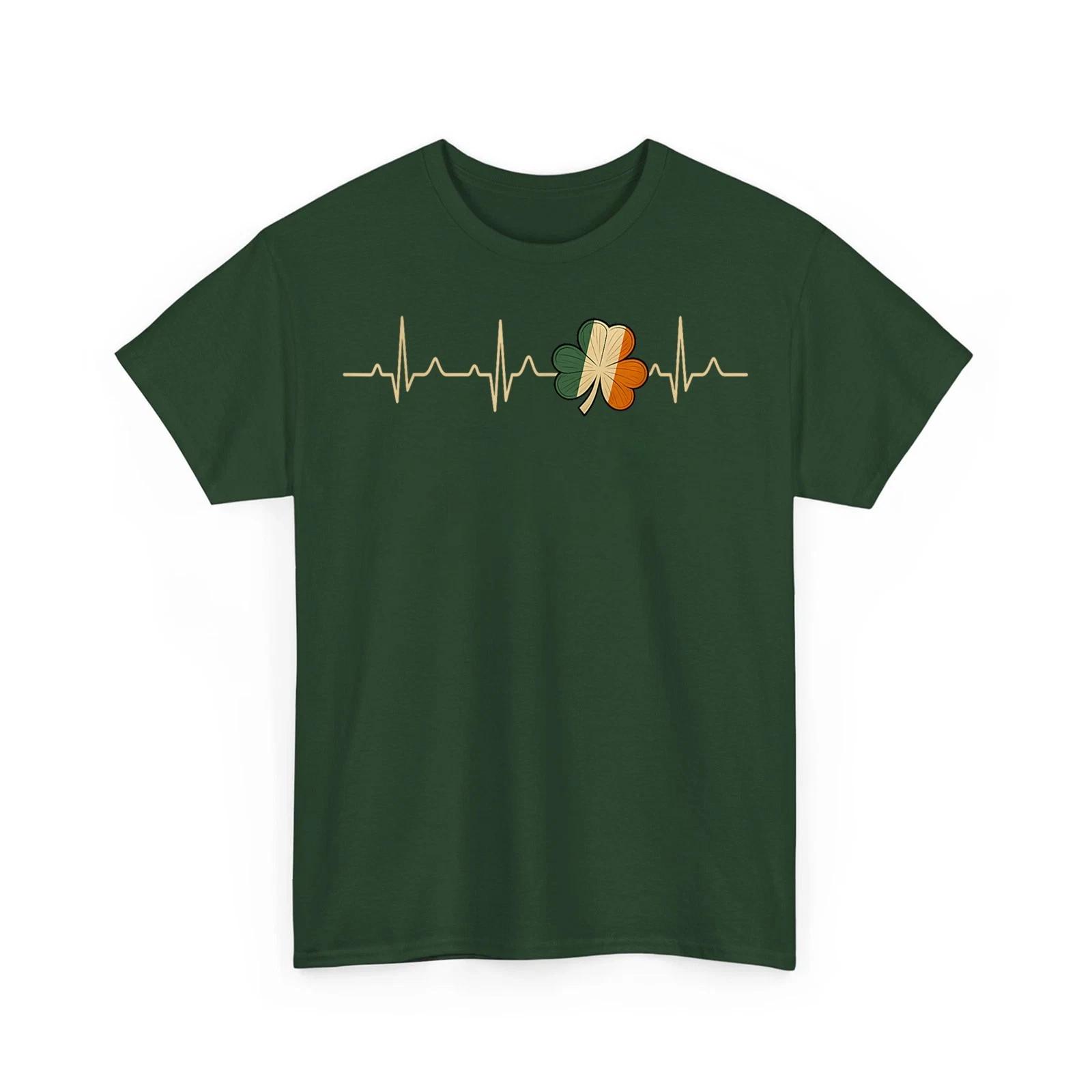 Irish Ireland Heartbeat Funny St Patricks Day T shirt S