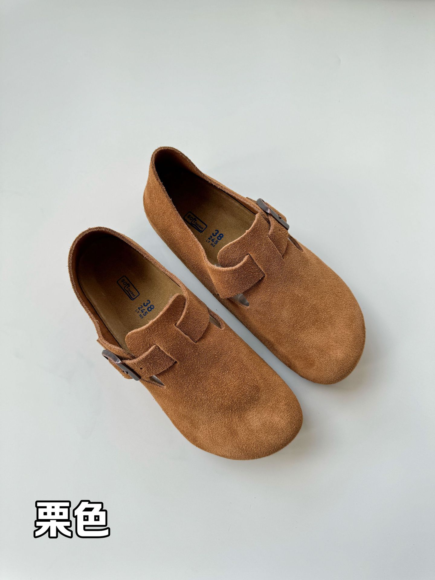 

Sangpo Birken shoes women s 2025 spring and autumn cork one-pedal lazy shoes bag head leather thick sole all-inclusive Birken single shoes 40 малиновый