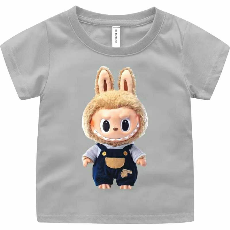 LABUBU Girls' T-shirts 3-16 Years Boys' T-shirts Unisex Children's Tops