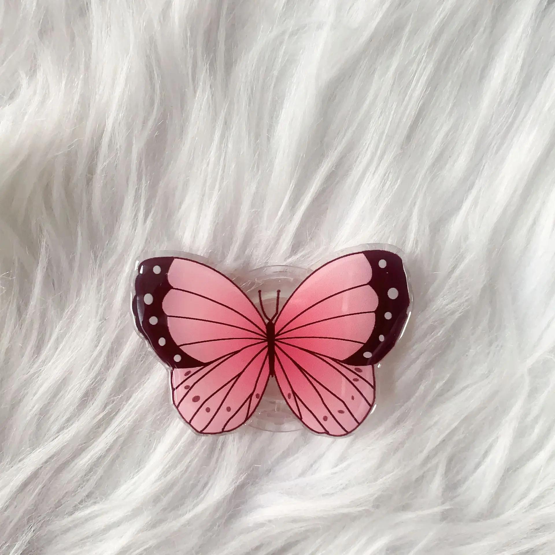 

1 шт. Милая бабочка для девочек, подставка для подушки безопасности для iPhone, Android, мобильных телефонов, автомобильного настольного просмотра, ленивый кронштейн, чехол для телефона, украшение