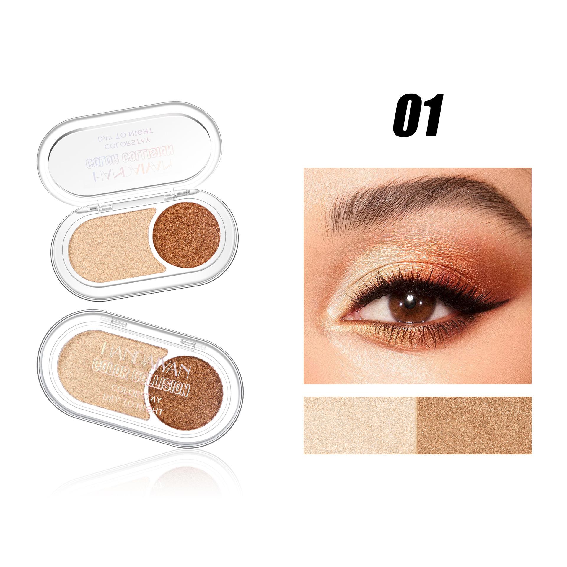 

Двухцветные пудровые тени для век Матовые Осветляющие Водные Светло-розовые Кремовые Румяна Тонкие Мерцающие Тени для век Водостойкий Сексуальный Макияж глаз