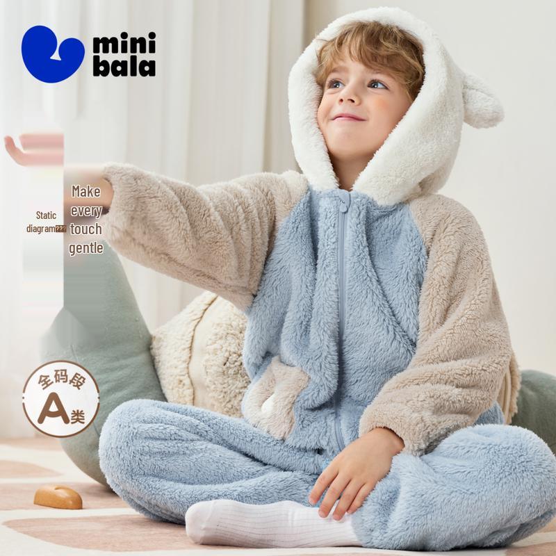 minibala Antistatic Kids Coral Fleece Pajama Set