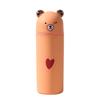Silicone Pencil Case Bear Shaped Portable Pencil Pouch Cute Stationery Organizer for Pen Rulers Makeup Brushes Students School Supplies
