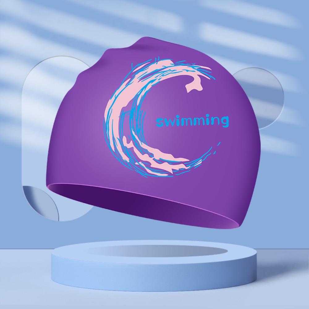 Star Swimming Hat Silica Bathing Cap Water Sport Diving Cap  Swim Pool