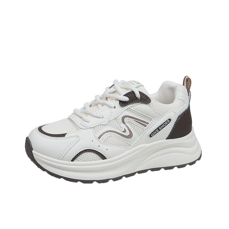 Dad shoes women's 2025 new shoes thick sole heightened lightweight women's sports women's shoes versatile casual shoes show small feet