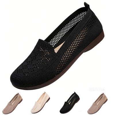 Women's Soft Sole Breathable Mesh Slip On Casual Shoes Lightweight Comfortable Flexible Flat Loafers for Everyday Wear