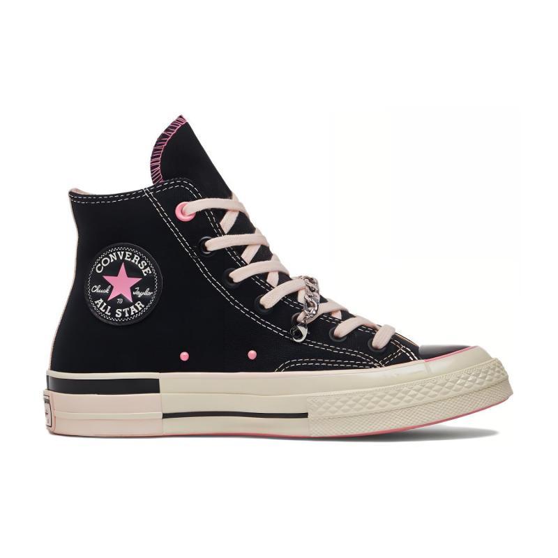 Converse 1970s Casual Comfort High Top Canvas Shoes Women's Black Pink