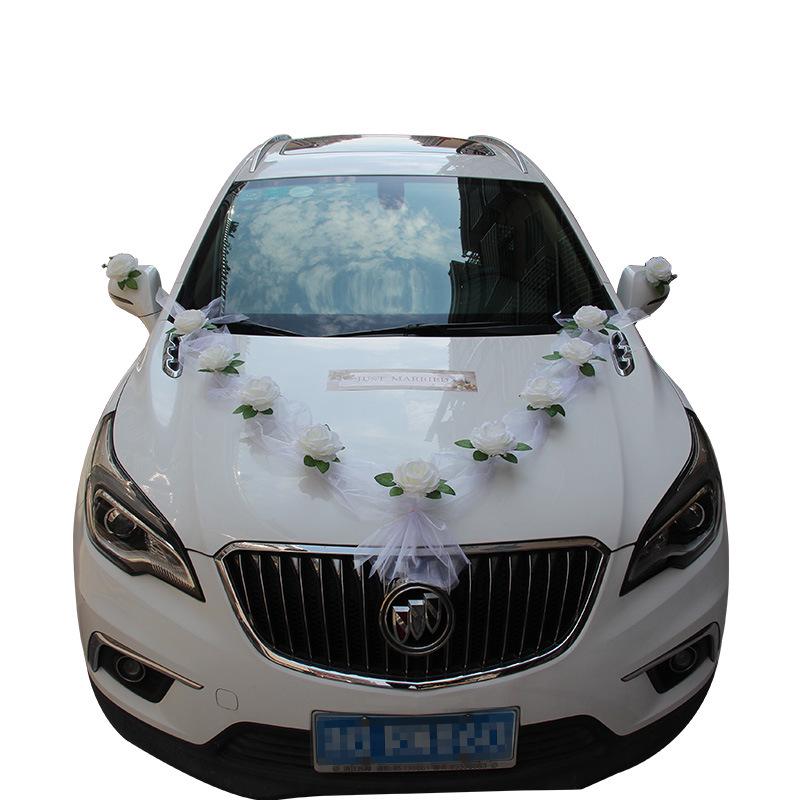 European Wedding Car Decoration Set - Artificial Rose & Head Flower