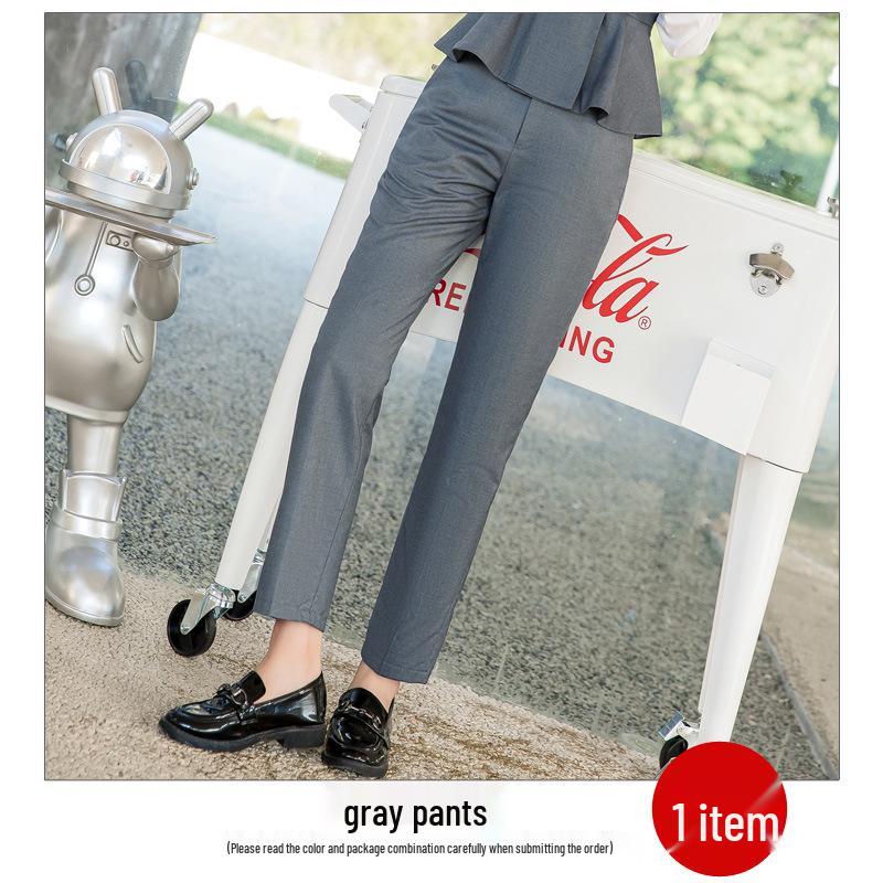 Women's Professional Autumn JK Uniform Vest Set for KTV, Hotel Front Desk, and Waitstaff