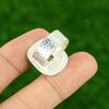 925 Sterling Silver Natural Black Rutile Solitaire Bezel Ring Jewelry Size 7.75