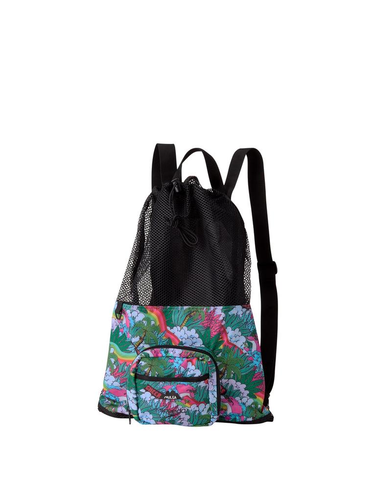 Speedo MULGA Pocketable Mesh Free Size Bag, Pink/Green,