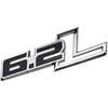 2pcs 6.2L Emblems Side Fender 3D Decals Badge Replacement for F-150 Raptor 6.2 L F150 Chrome