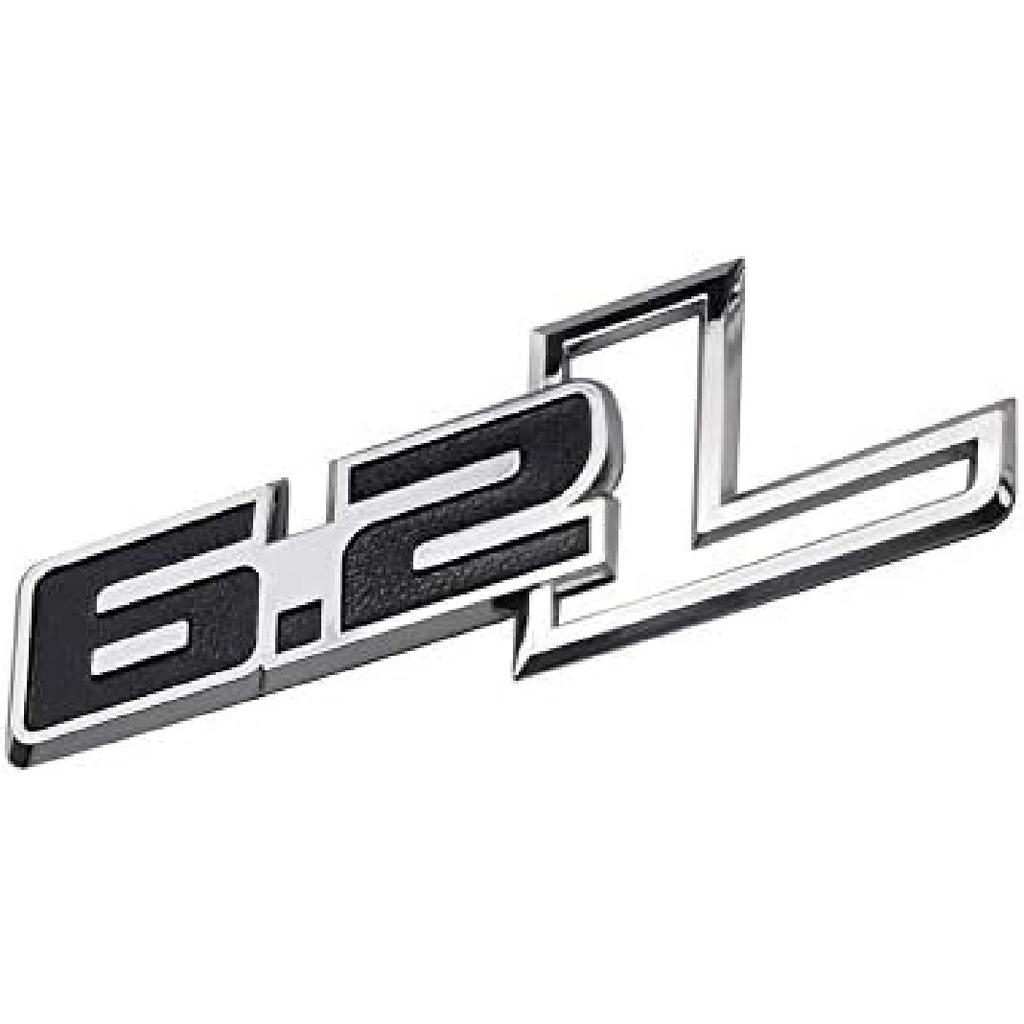 2pcs 6.2L Emblems Side Fender 3D Decals Badge Replacement for F-150 Raptor 6.2 L F150 Chrome