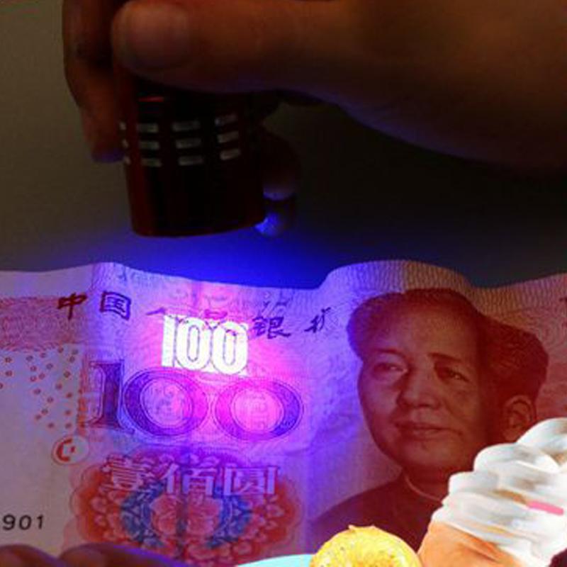 9 LED Flashlight for Fluorescent Agent Detection Money Detect Lighting