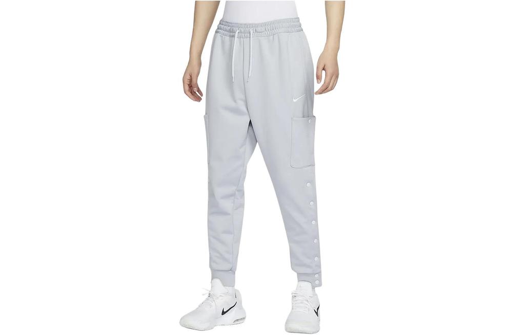 Nike Therma FIT Solid Color Fleece Lined Casual Elastic Cuff Knitted Sweatpants Men's Wolf Gray FB7110-012