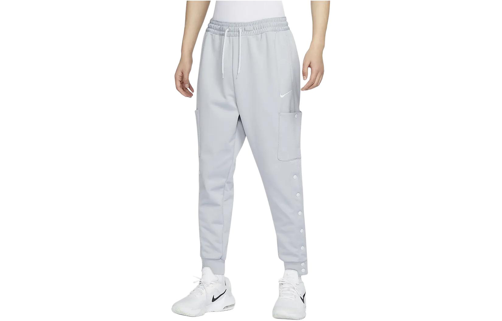 Nike Therma FIT Solid Color Fleece Lined Casual Elastic Cuff Knitted Sweatpants Men s Wolf Gray FB7110-012 L