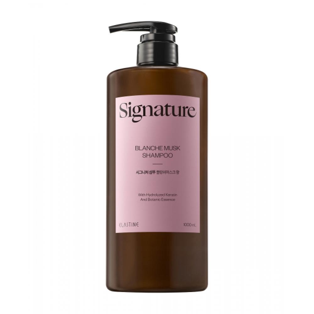 Elastine Signature Уход за кожей головы Клиника для поврежденных волос Мягкокислотный шампунь Аромат Blanche Musk 1 л NONE