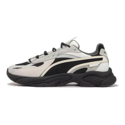Rs-Connect PU Tejido Piel de Vaca de Dos Capas Cómodo Moda Absorción de Impactos Antideslizante Resistente al Desgaste Zapatillas Bajas para Papá Unisex 375151-08