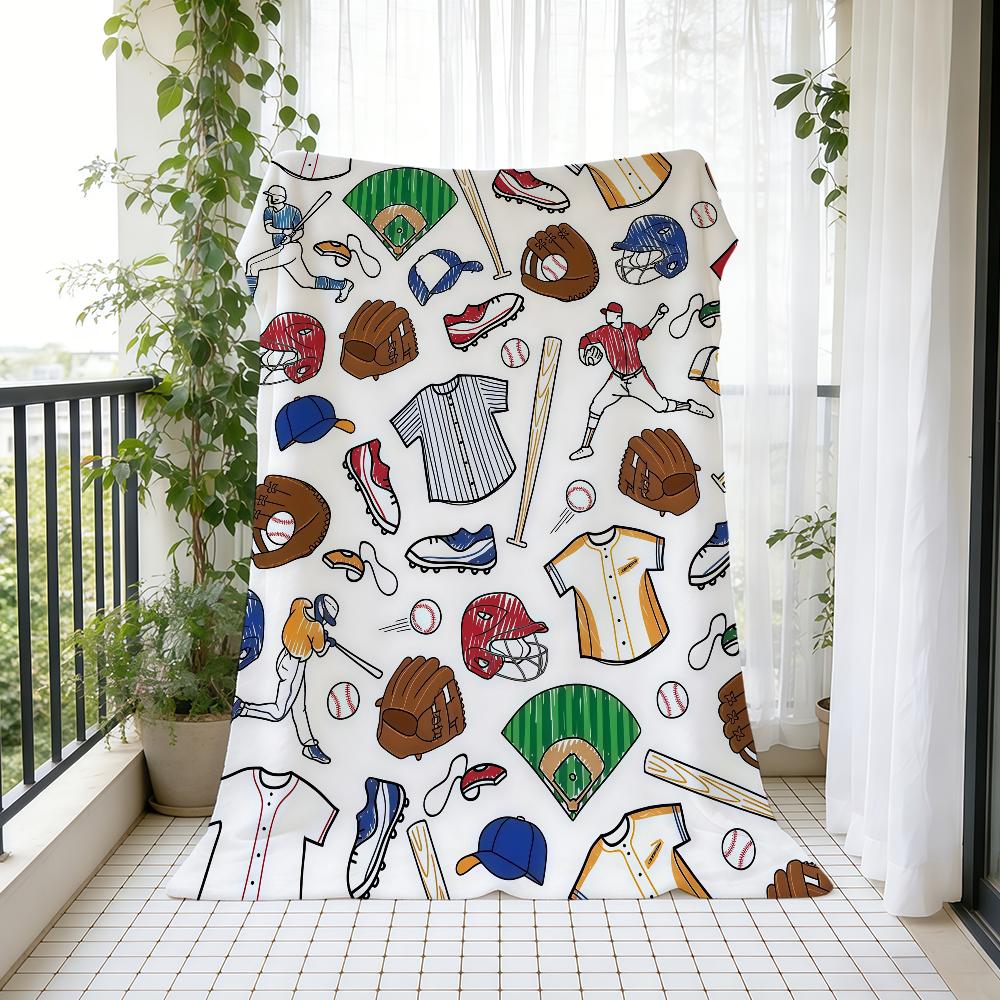 Cool Baseball Sport Blanket Flannel Warm Soft Throw Blanket For Room Sofa Childish Birthday Gifts