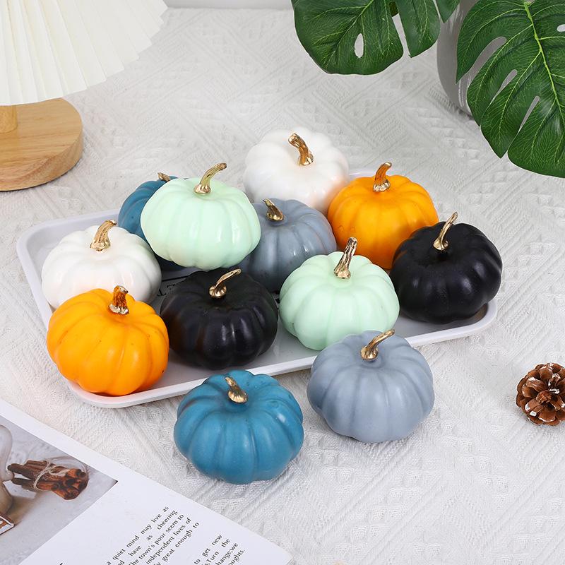 Buntes Kürbis-Set: Frucht- & Gemüsemodelle für Weihnachtsrequisiten & Dekoration