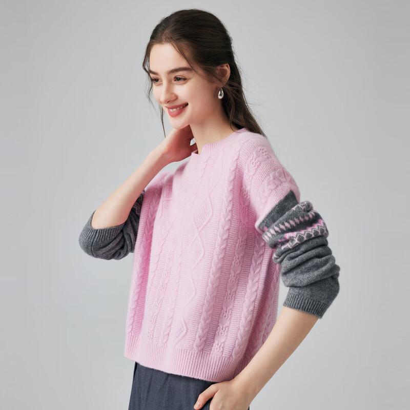 Palo Women's Retro Striped Jacquard Cashmere Sweater