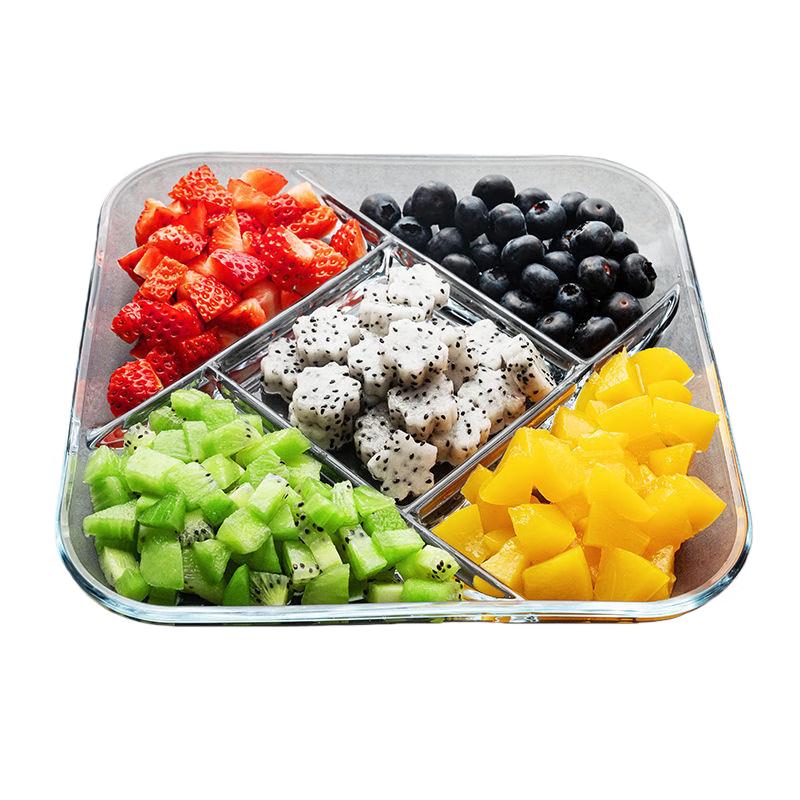 Стеклянная обеденная тарелка Xinsenluo с отделениями, 9 дюймов