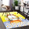 1pc Garfield Flower Office Chair Mat - Anime Cartoon Design, Non-Slip Carpet for Home Decor, Suitable for All Seasons, Ideal Gift for Holidays.Q075