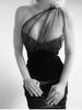 Single Shoulder Midi Dress Cut Out Mesh Velour Sexy Split Black Dress Woman Elegant Fashion Bodycon Party Wear