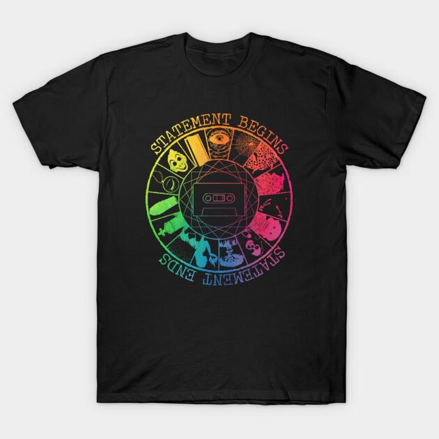 Asian Size Cotton Unisex Tshirt Print T-shirt STATEMENT BEGINS OR STATEMENT ENDS RAINBOW COLOR T-shirt No-Cut Print Regular Fit