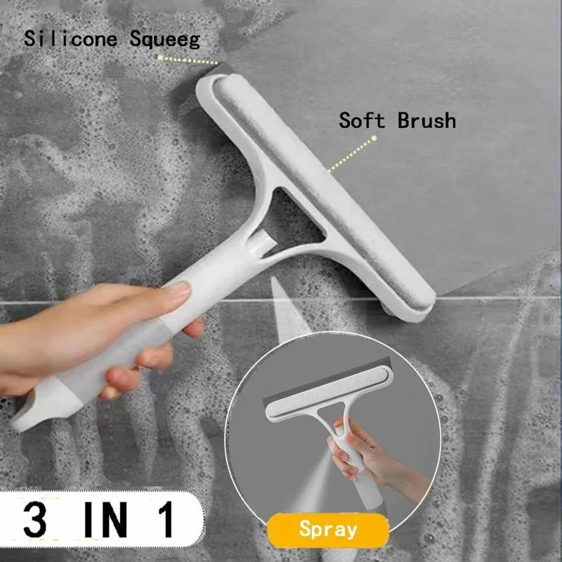 Multi-Purpose Glass Cleaning Bathroom Mirror Cleaner Car Glass Shower Clean Tools Wiper Scraper Household Cleaning Accessories